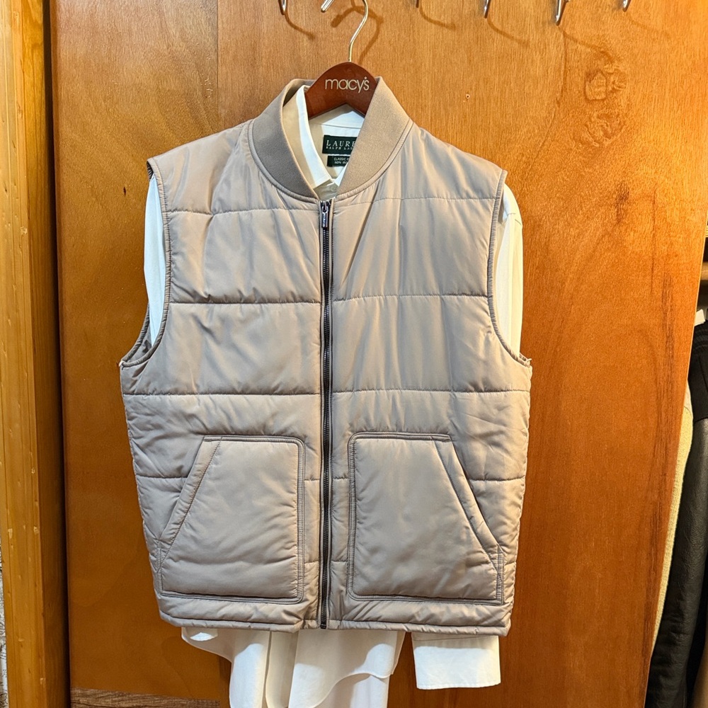 Bugatchi Tan Puffer Vest